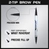 NyxaraJH 2-in-1 Eyebrow Pen, Dual Tip Precision Brow Liner with