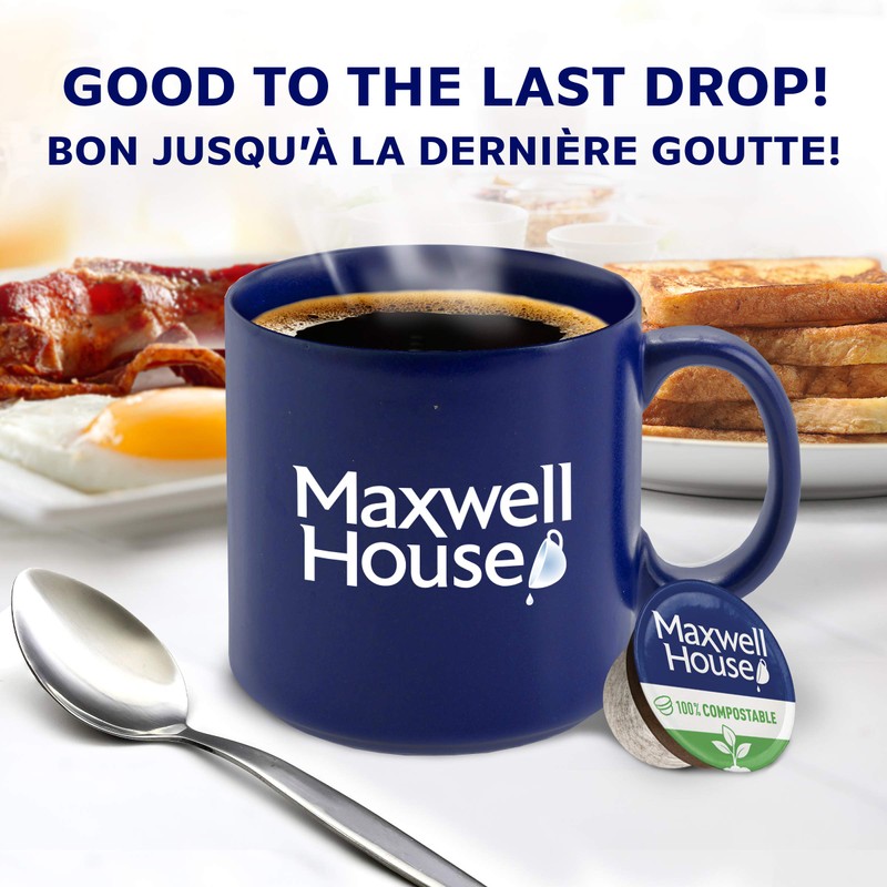 Maxwell House House Blend Coffee Certified Compostable K-Cup Coffee Pods,