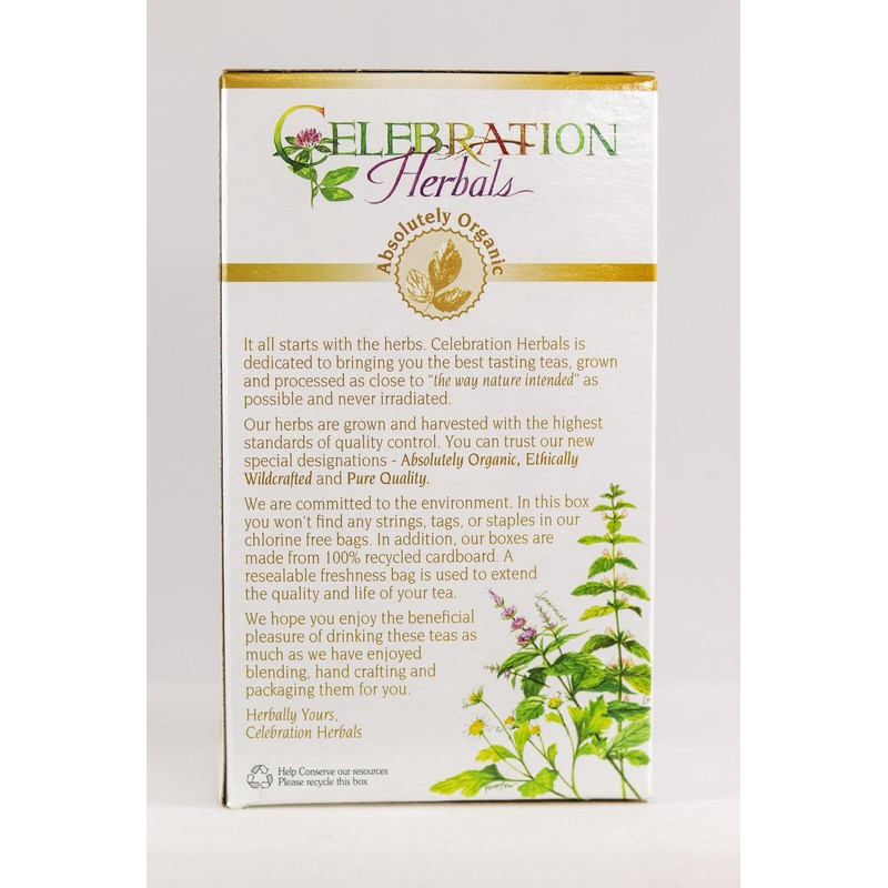 Celebration Herbals Teabags Herbal Tea Bilberry Leaf Organic, 24 Bags