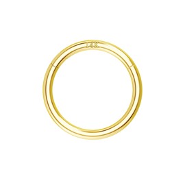 COCHARM 14K Solid Gold 7mm Small Nose Hoop Nose Rings Small Septum Rings for Women Man 16g 14K Gold Middle Helix Snug Tragus Rook Earring Hoop Yellow Gold Nose Piercing Ring