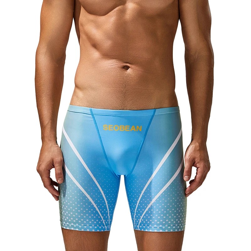 Men’s Low-Rise Swim Boxer for Training – Quick-Dry Vortex Gradient