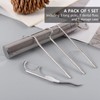 304 Stainless Steel Toothpick Set,Tooth Hook Reusable Dental Picks Portable