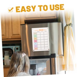 jojofuny Magnetic Menu Board Small Erasable Acrylic Fridge Planner Multipurpose Dry Erase Meal Board for Easy Organization Convenient Surface for Quick Reuse