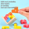 MINGZE Wooden Puzzles Brain Teaser Toy 54 T-shaped Blocks Geometric