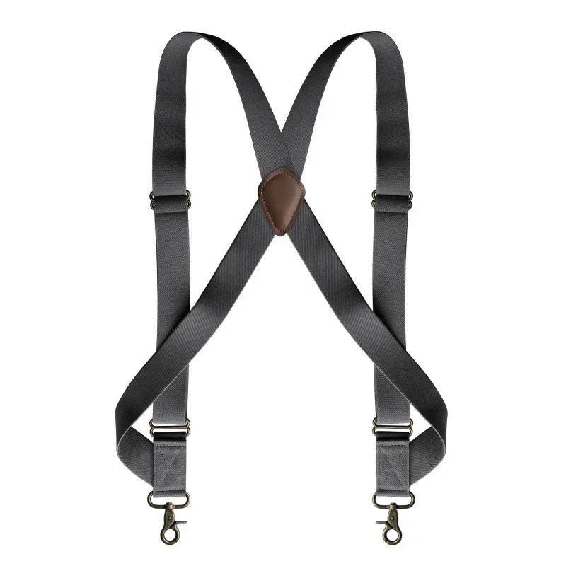 Men's X-Back Suspenders for Pants – 3.5cm Wide Adjustable Elastic