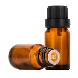 6Pcs Portable Empty Refillable Amber Glass Essential Oil Bottles Cosmetic Perfume Aromatherapy Storage Container Vial Pots with Orifice Reducer and Black Cap(15ml/0.5oz)