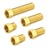 GASHER 5PCS Extension Brass Pipe Fitting, 1/2" Female to 1/2"