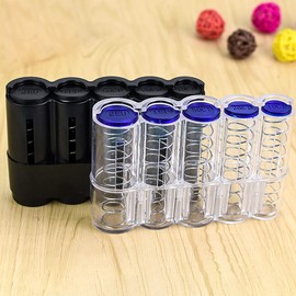 Miawtro 5-Hole Euro Coin Box, Large Capacity Change Sorter with Springs, Visible Side Hole Coin Dispenser Euro for Waiters, Taxi Drivers and Market Vendors