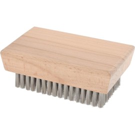 PRO SOURCE Fine Wire Cleaning & Finishing Brush: 0.005" Stainless Steel Filament in 2-1/2" x 4-1/4" Wood Block