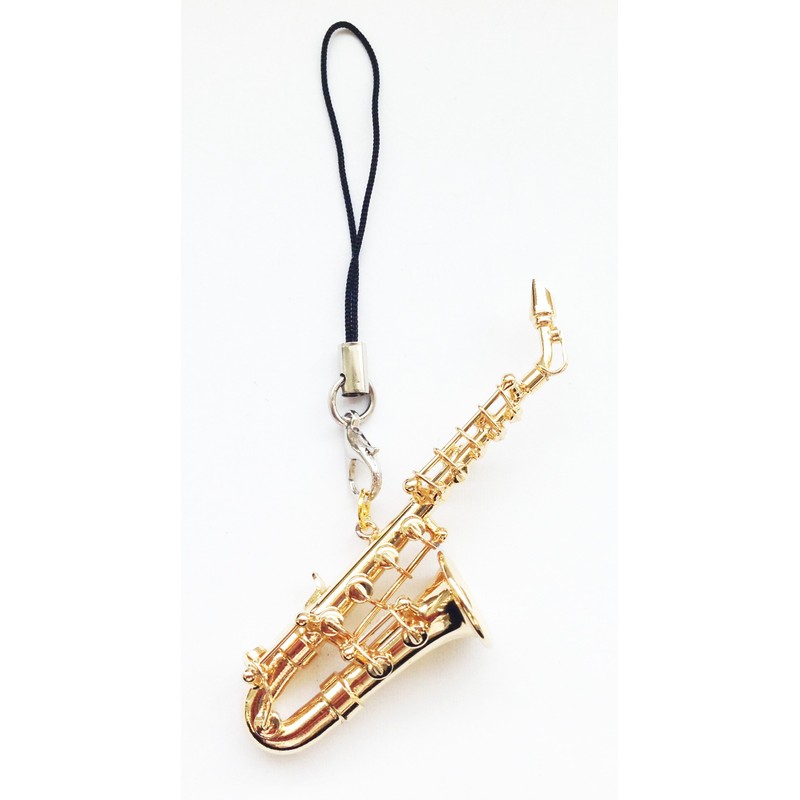 Sunrise Sound House Miniature Musical Instrument, Metal, Alto Saxophone, 2.4