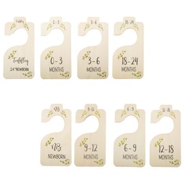 Bojueshaw 8pcs Wooden Clothing Divider,Baby Clothes Dividers,Baby Double-Sided Clothing Wardrobe Organizer for Little Girls or Boys