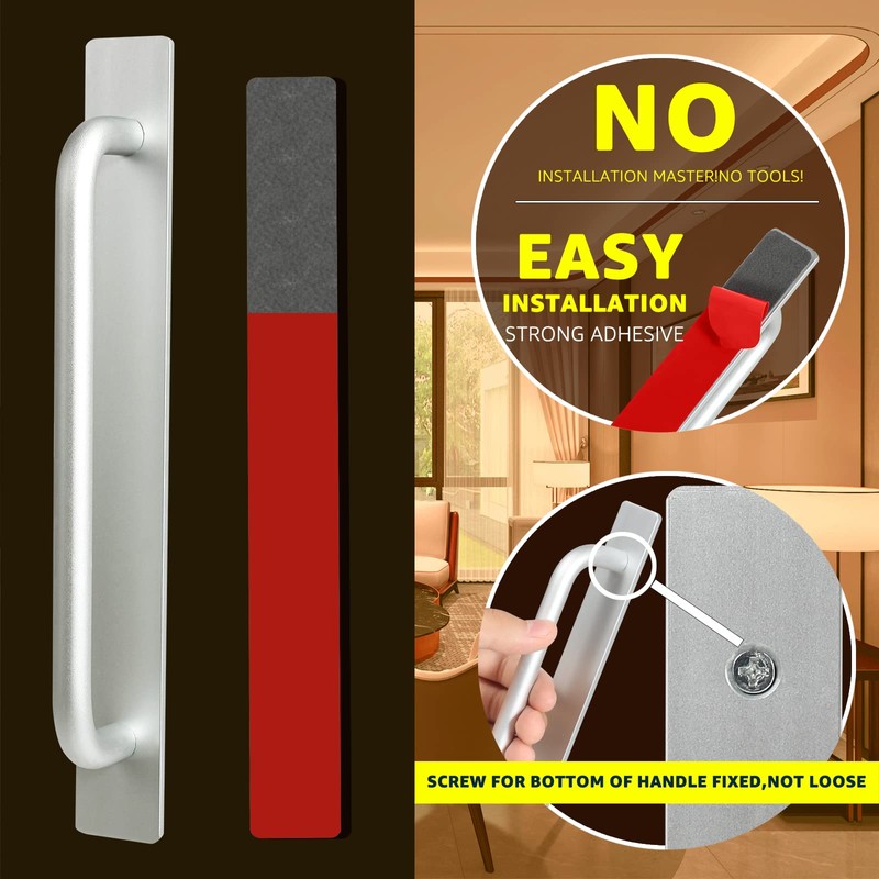 2pcs Self-Stick Instant Cabinet Drawer Handles Pulls | Aluminum Alloy