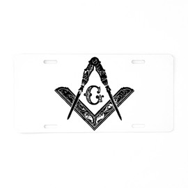 CafePress Masonic Aluminum License Plate, Front License Plate, Vanity Tag