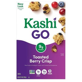 Generic Kashi Go.Cold Breakfast Cereal - Vegan Protein - Fiber Cereal - Toasted Berry Crisp - 14 Oz Box - Pack of 3