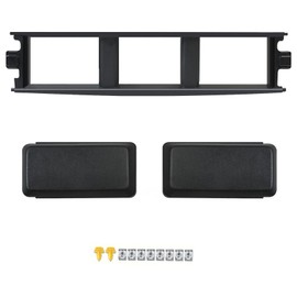Front Bumper Lower Grille Panel Cover Kit, Replacement for 2018-2020 Ford F-150, Part # JL3Z-17E810-AB JL3Z-17E811-AB JL3Z17B968BB (Black)