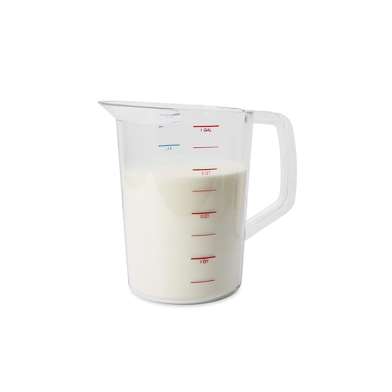 Taza medidora de goma, Transparente, 3,78L