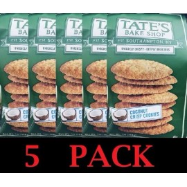 Tate's Bake Shop 5x Tate's Bake Shop COCONUT CRISP Cookies 7 oz Bag - 5 PACK