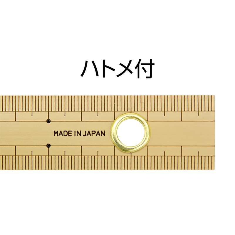 シンワ測定(Shinwa Sokutei) 竹製ものさし 30cm 上下段1mmピッチ ハトメ付 71760