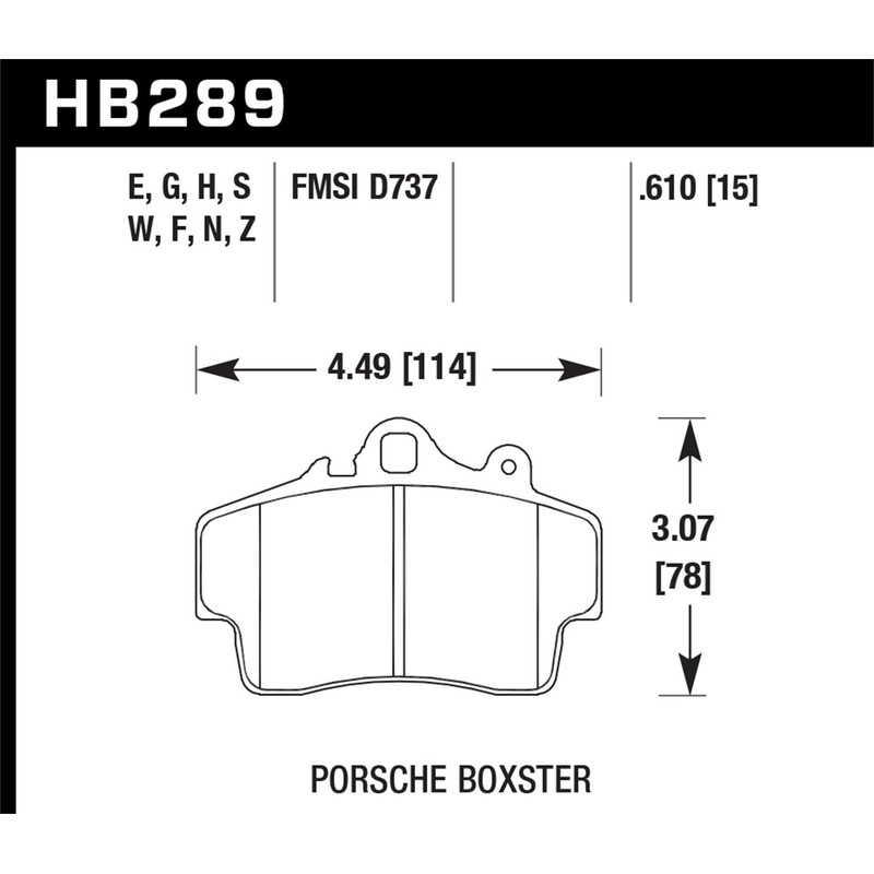 Hawk Performance HB289N.610 HP Plus Brake Pad