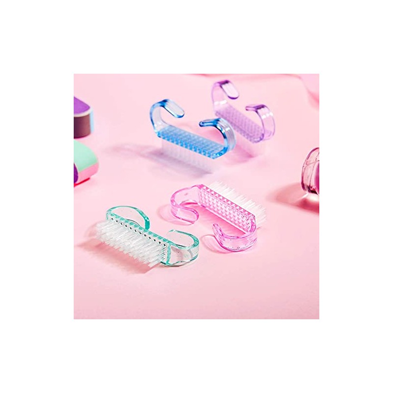 Belicia 4 Pieces Handle Nail Brush Nail Hand Scrubbing Cleaning