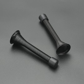 Ravinte Door Stoppers, 12 Pack Black Spring Door Stops with Rubber Bumper, Door Stoppers for Bottom of Door