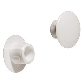 Gedotec Screw Covers White Blanking Plugs Round Screw Caps for Pressing | H1125 | Diameter 8.5 mm | for Blind Bore | Pack of 20