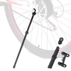 U-LIX KickStand for Bicycles, Portable Stand, Easy to Attach and Remove, Compact, Folding Structure, 26-inch 700C, Road Bike, Cross Bike, Stand, Portable, Extra Rubber Bottom Included (Holder (Black)