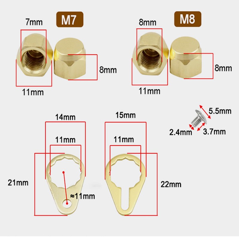 Screw Nut Cap, M7 Left/Right Handle Knob Locking Fishing Reel