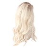 Gradient Blonde Brown Long Curly Wig Women Heat Resistant Synthetic