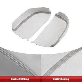 KBH Car Center Console Cover Replacement for Acura MDX 2007 2008 2009 2010 2011 2012 2013, Vinyl Leather, Middle Console Lid Armrest Replace Skin Upholstery, Gray