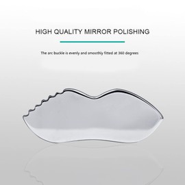 Peine de Tabla de Masaje Gua Sha, Herramienta Gua Sha de Superficies Más Suaves de Acero Inoxidable para el Cuidado del Cuerpo