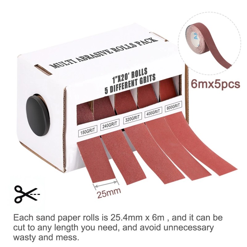 XCAN 5 Grits Emery Cloth Roll 150 240 320 400