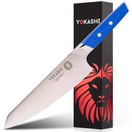 YOKASHI Excalibur Chef Knife - Durable 8 inch German Steel Cooking Knife - Sharp Kitchen Knife for Precise Chopping, Slicing & Dicing for Professional Chefs and Home Cooks - Good Kitchen Gifts