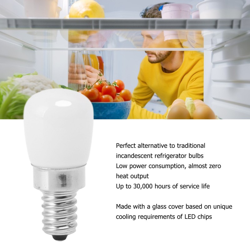 5Pcs LED Refrigerator Light Bulb Fridge Lamp E12 for Freezer