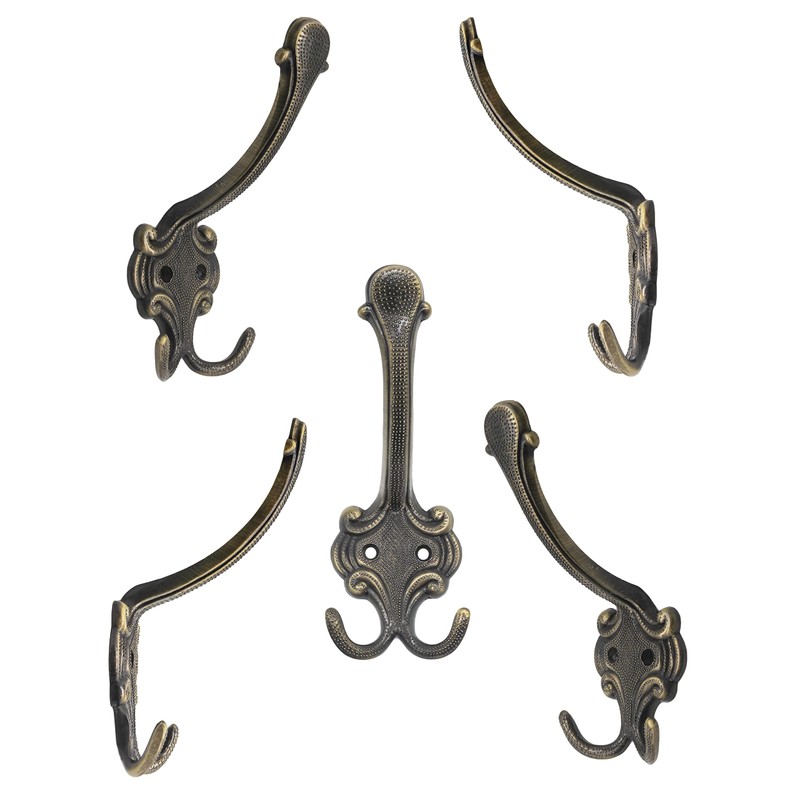 Fuxxer® Classic Coat Hooks Double Hooks Hat Hooks Clothes Hooks