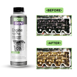 Botogen Engine Flush Plus, Engine Oil Additive for Cleaning and Restoring Oil System Performance, Motorcycle & Car Engines Flush with Safe Transmission Additive for Manual Gearboxes, 10.14 Fl Oz