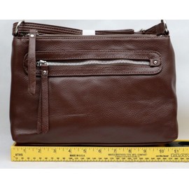 Unbranded NEW Concealed Carry Purse, Genuine Leather, 4 compartments, 8 X 11 Inches, BROWN