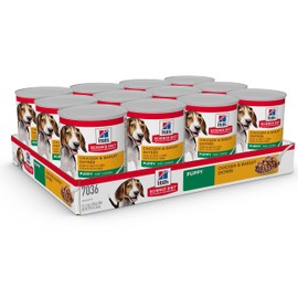Hill's Science Diet Wet Dog Food, Puppy, Chicken & Barley Recipe, 13 oz Cans, 12-pack