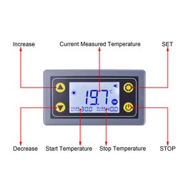 DONGKER XY-SA10 Temperature Controller Module,AC 110V-220V NTC Digital Temperature Board Automatic Timed Heating Cooling with Probe for Industrial