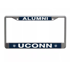 OSCS University of Connecticut (Huskies) Alumni Chrome License Plate Frame #1