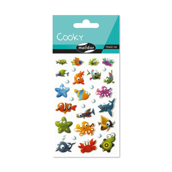 Maildor 560384C Pack of Stickers Cooky 3D (1 Sheet, 7.5