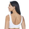 Eden House Ladies Cotton Lace Front Fastening Magic Bra White