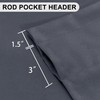 DWCN Dark Grey Valance for Windows, 18 Inch Bathroom/Bassement/Kitchen Curtains,