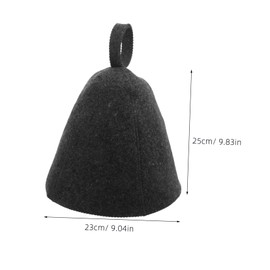KOMBIUDA Wool Felt Sauna Hat Insulated Hair Protector for Men Women Water Absorbent Shower Cap for Room Natural Wool Material with Heat Insulation Design