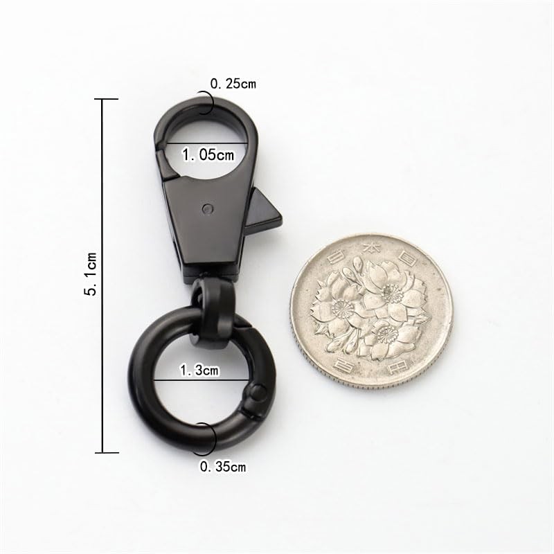 2pcs Levernascan Rotating Key Chain Swivel Snap Hook Wallet Clip