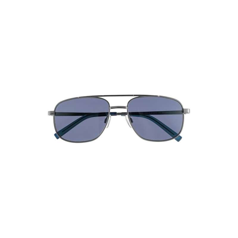 meigan Men's UV400 Teardrop Double Guard Square Metal Frame Matte