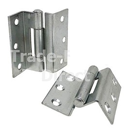 1 x Pair - 63mm x 58mm ZINC Plated STORMPROOF Casement Hinges REBATED CRANKED - 434105