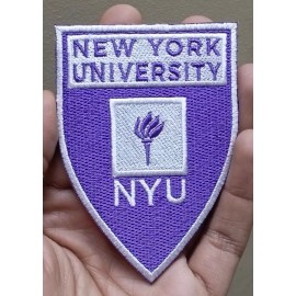Unbranded New York University Logo Iron On Patch-Sew Patch-Embroidered Patch 2.7" x 3.7"