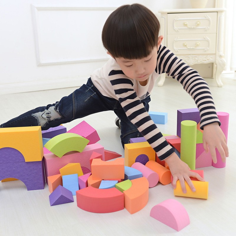 50pcs Random EVA Foam Building Blocks Soft Construction Toys Early