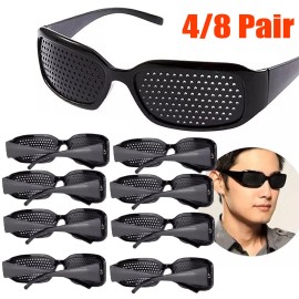 Unbranded 4/8 Pair Small hole Glasses Eyes Correction Exercise Eyesight Care Improvement - 8